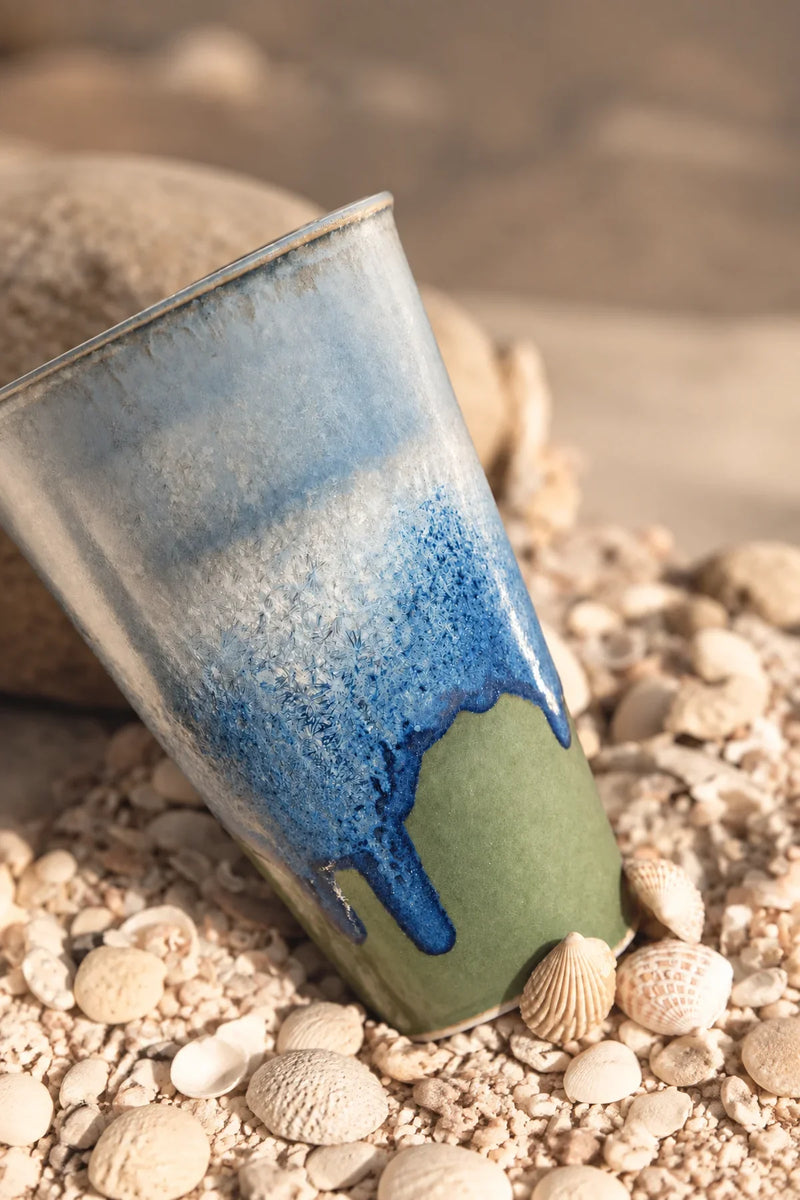 Glacier Tide Blue-Green Ceramic Cup