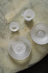 Snowmelt Frosted Clear Glass Tea Set