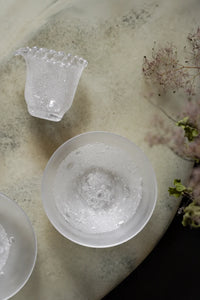 Snowmelt Frosted Clear Glass Tea Set