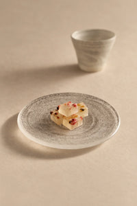 Moonlit Frosted Clear Glass Dessert Plate