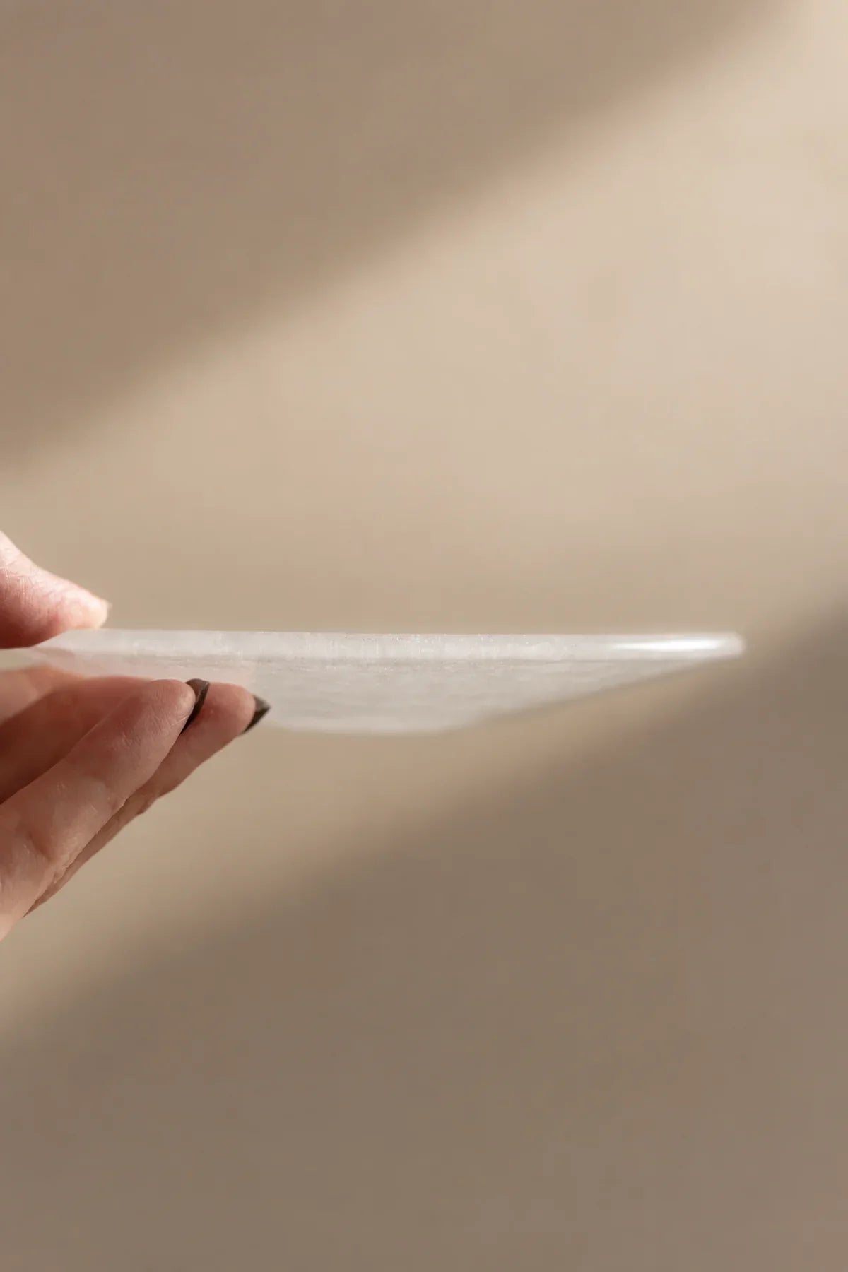 Moonlit Frosted Clear Glass Dessert Plate