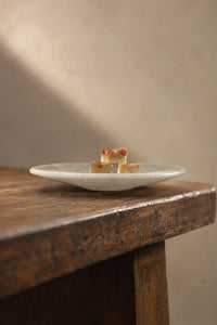 Moonlit Frosted Clear Glass Dessert Plate