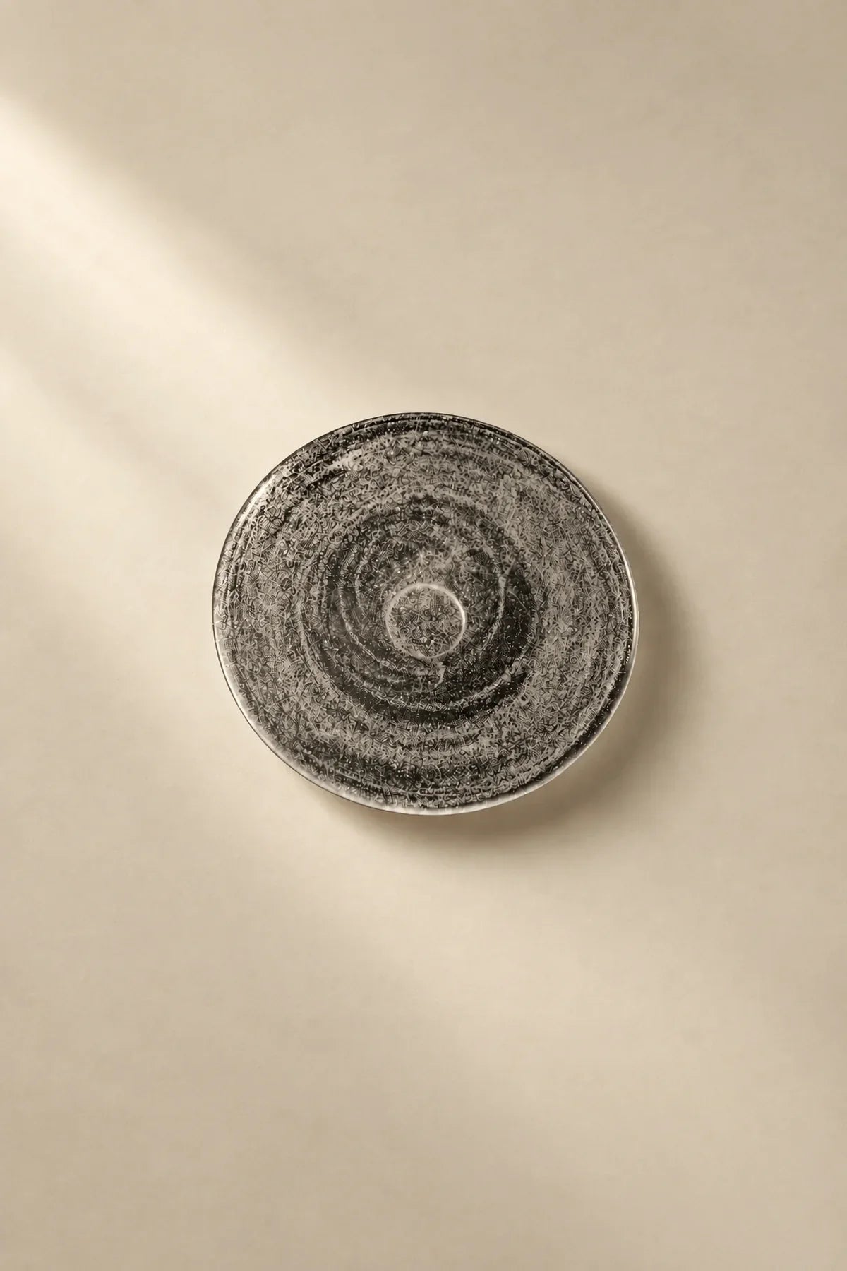 Moonlit Frosted Clear Glass Dessert Plate