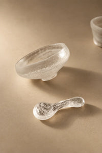 Moon Ice Frosted Glass Bowl Set