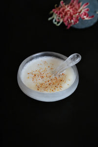 Snowfall Frosted Clear Glass Dessert Bowl Set