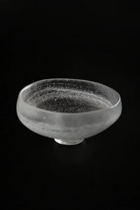 Snowfall Frosted Clear Glass Dessert Bowl Set