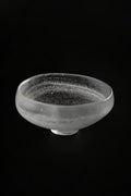 Snowfall Frosted Clear Glass Dessert Bowl Set