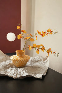 Sunspot Yellow Ceramic Flower Vase