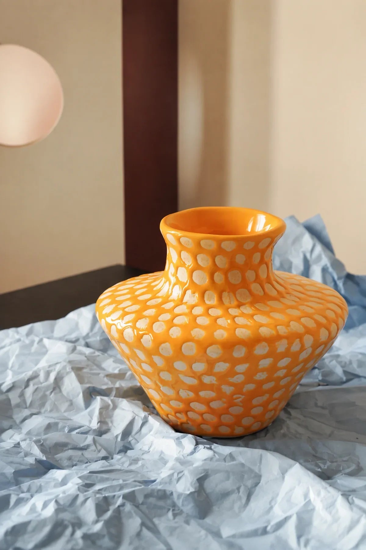 Sunspot Yellow Ceramic Flower Vase