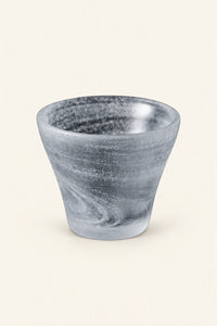 Moonlit Current Frosted White Glass Cup