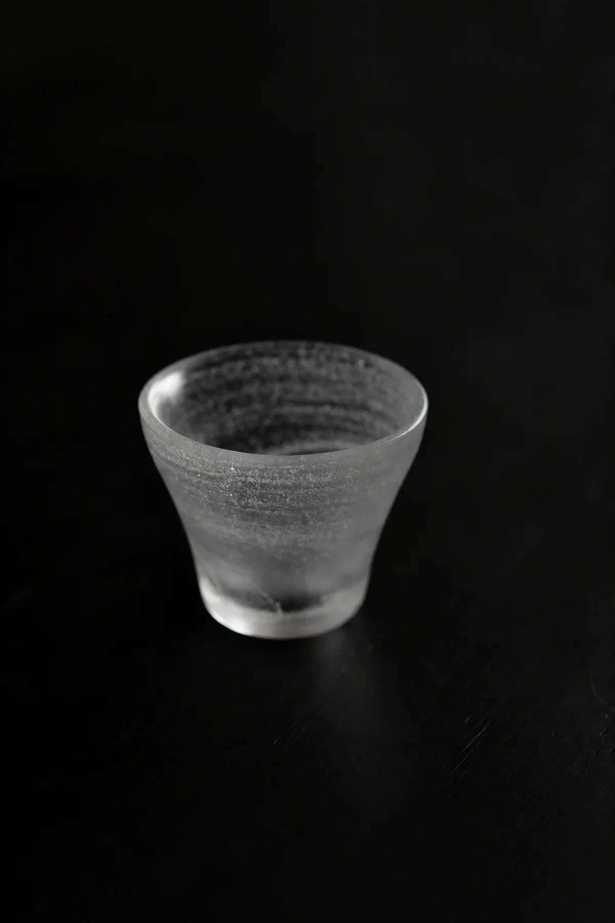 Moonlit Current Frosted White Glass Cup
