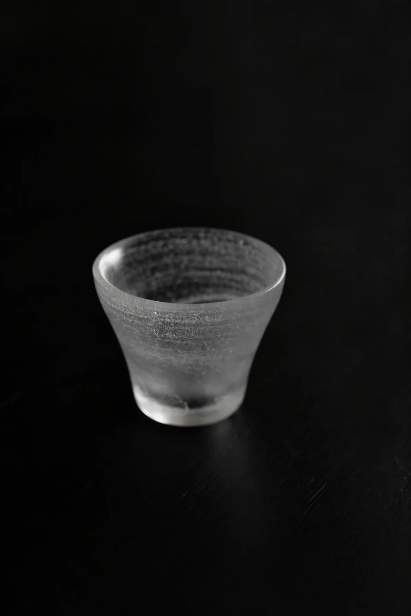 Moonlit Current Frosted White Glass Cup