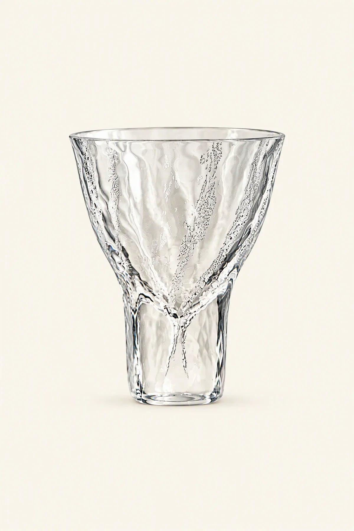 Rain Trace Clear Glass Tea Cup
