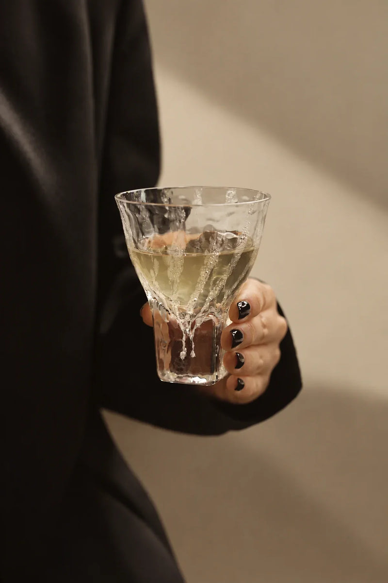 Rain Trace Clear Glass Tea Cup