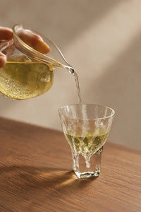 Rain Trace Clear Glass Tea Cup