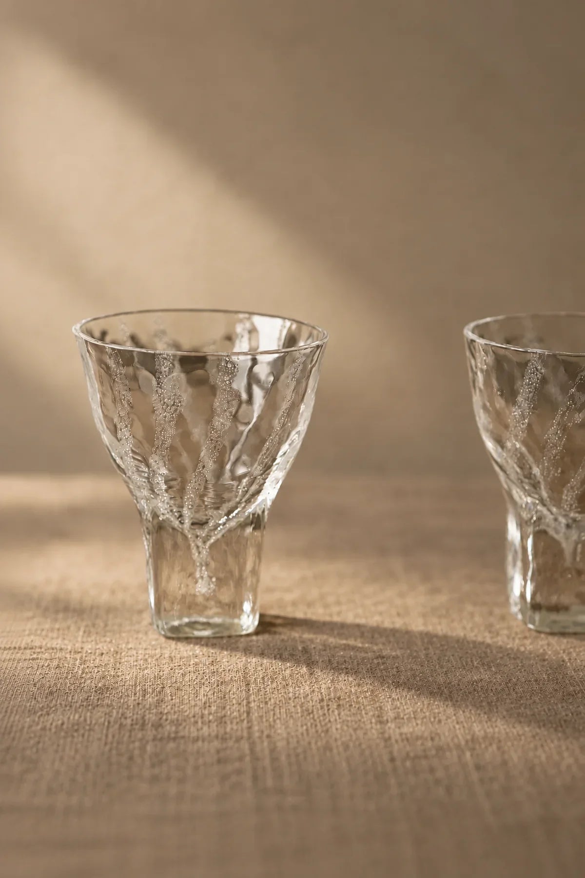 Rain Trace Clear Glass Tea Cup