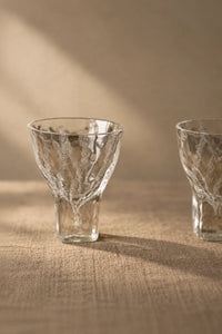 Rain Trace Clear Glass Tea Cup