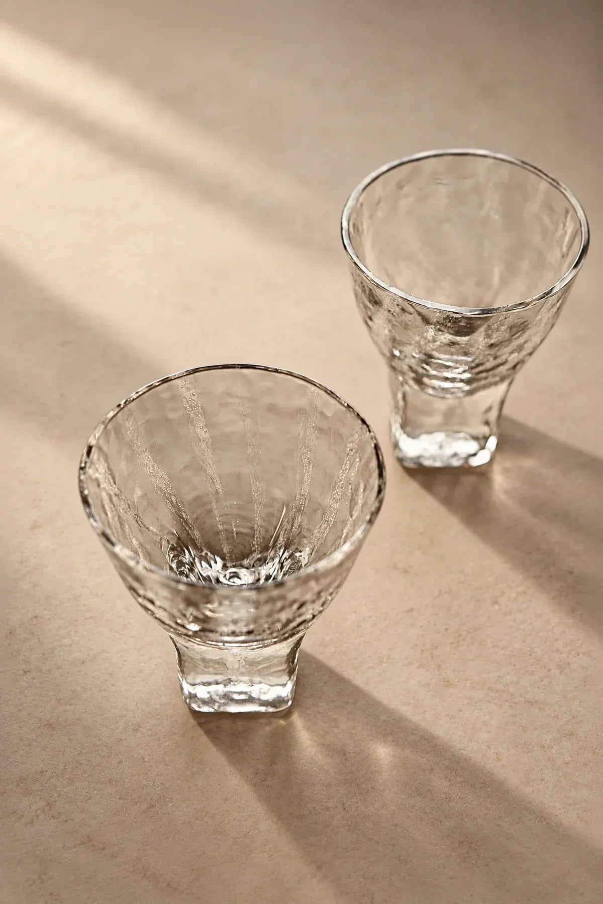 Rain Trace Clear Glass Tea Cup