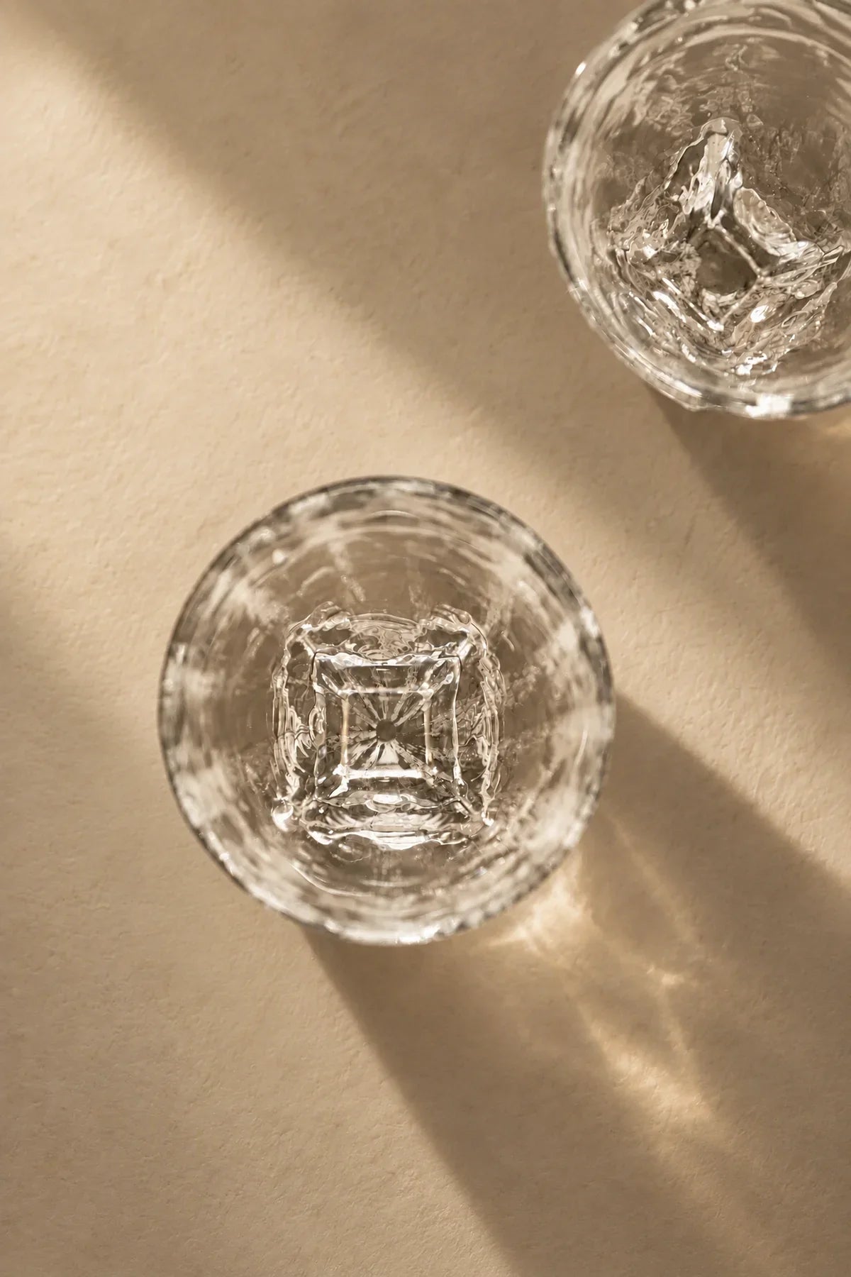 Rain Trace Clear Glass Tea Cup