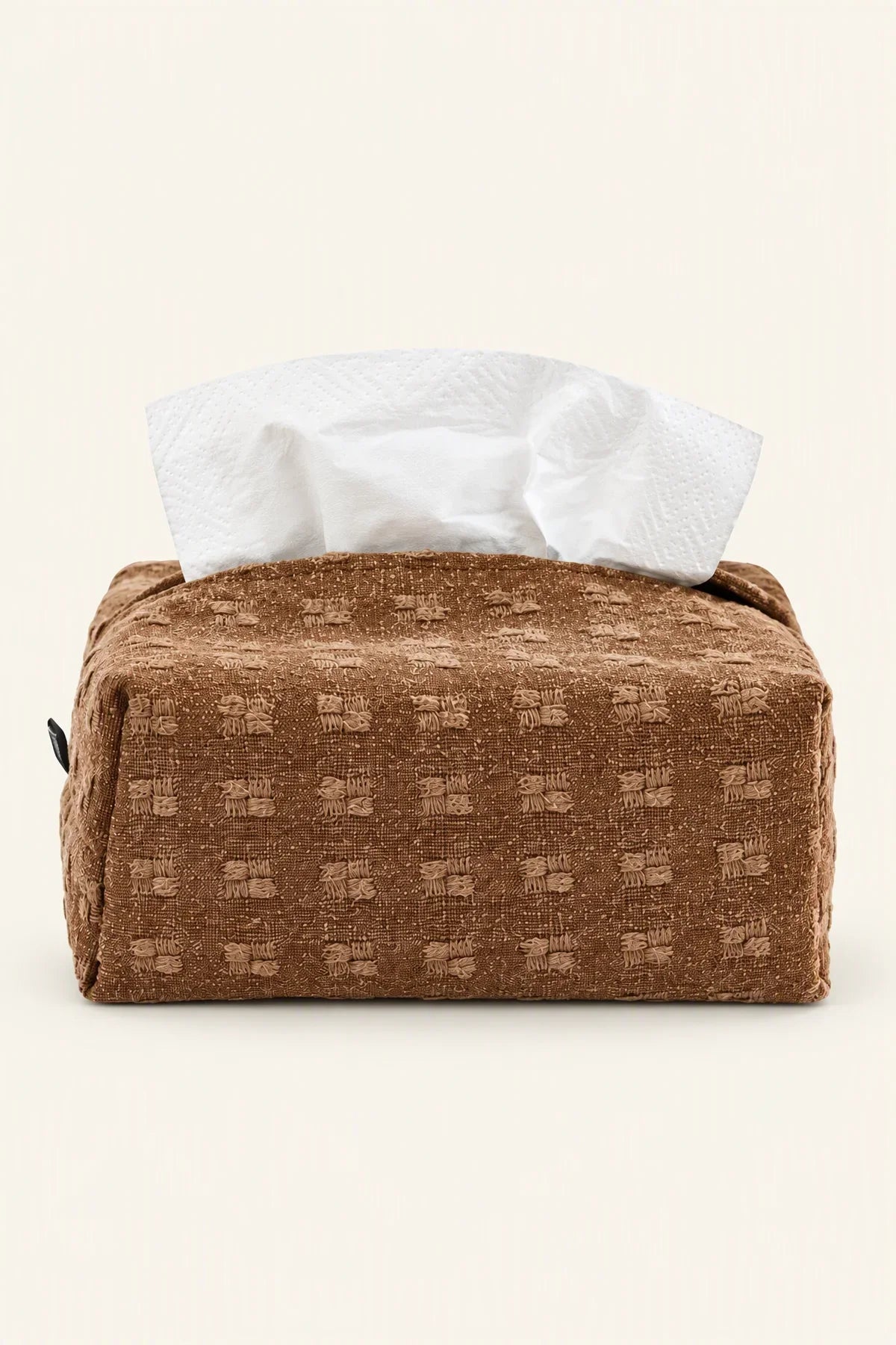Rustic Envelope Brown Fabric Tissue Box Cover
