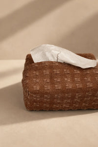 Rustic Envelope Brown Fabric Tissue Box Cover