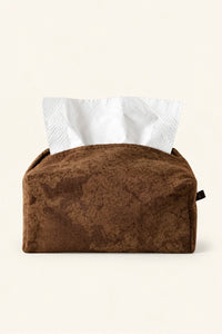 Studio Earth Brown Fabric Tissue Box Cover