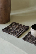 Studio Picnic Brown Mottled-Weave Textile Set