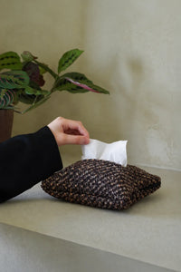 Studio Picnic Brown Mottled-Weave Textile Set