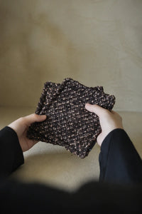 Studio Picnic Brown Mottled-Weave Textile Set