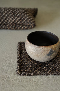 Studio Picnic Brown Mottled-Weave Textile Set