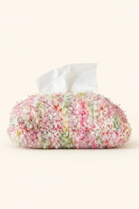 Petal Fleck Pink and Green Yarn Tissue Cover