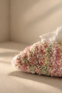 Petal Fleck Pink and Green Yarn Tissue Cover