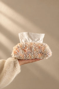 Petal Fleck Pink and Green Yarn Tissue Cover