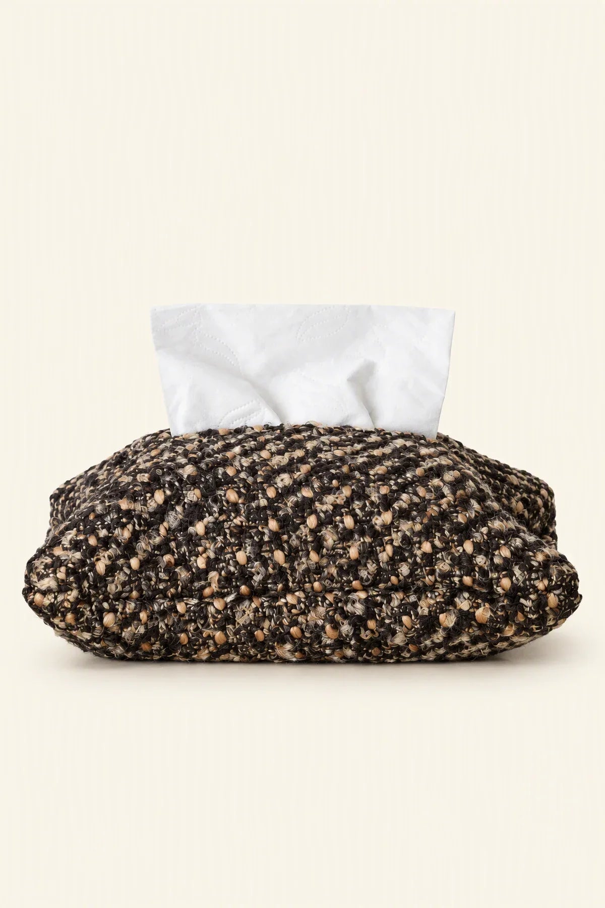 Pillow Talk Brown Speckled Fabric Tissue Cover