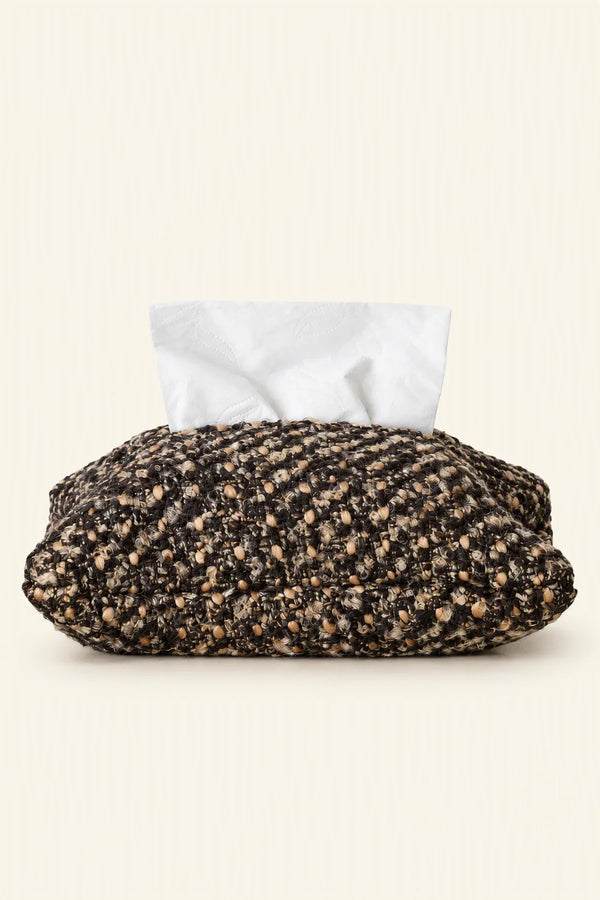Pillow Talk Brown Speckled Fabric Tissue Cover