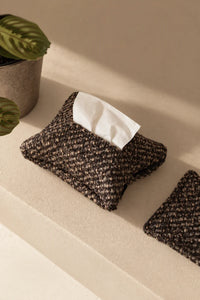 Pillow Talk Brown Speckled Fabric Tissue Cover