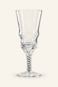 Woven Light Clear Glass Goblet