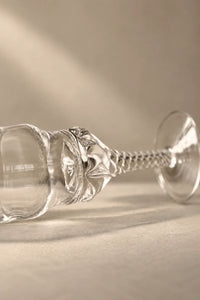 Woven Light Clear Glass Goblet