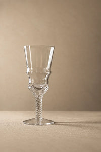Woven Light Clear Glass Goblet