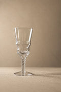 Woven Light Clear Glass Goblet