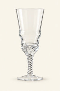 Woven Light Clear Glass Goblet