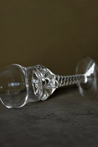 Woven Light Clear Glass Goblet