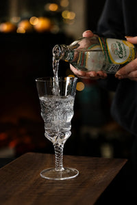 Woven Light Clear Glass Goblet