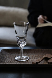 Woven Light Clear Glass Goblet