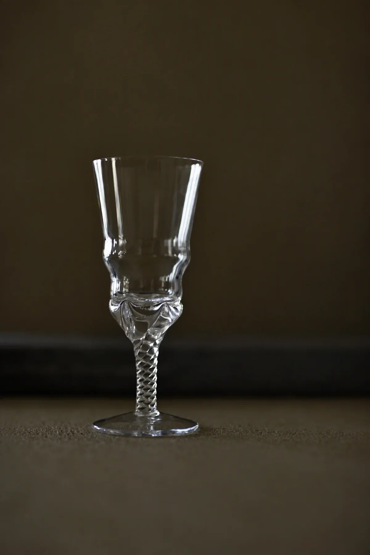 Woven Light Clear Glass Goblet