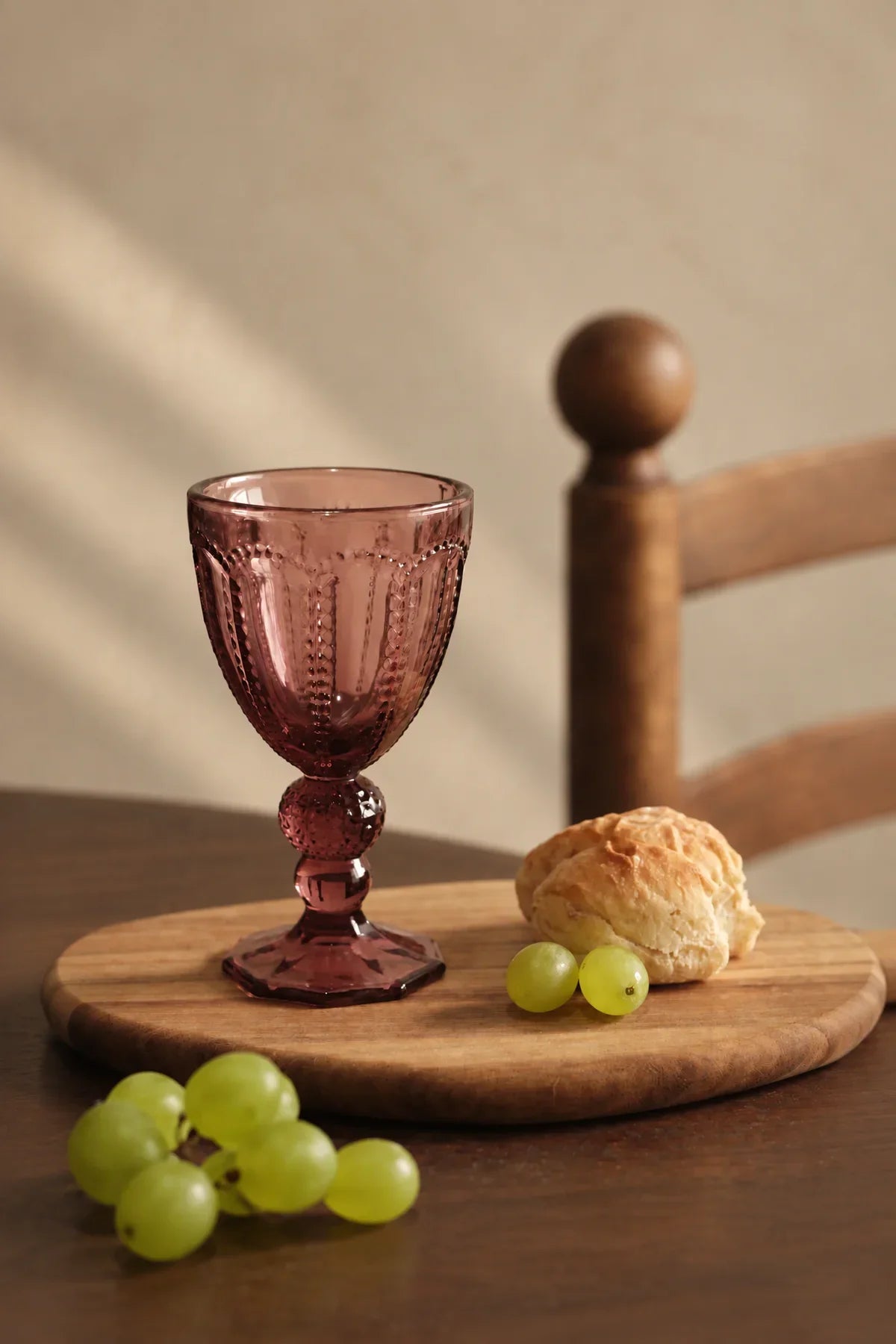 Cathedral Light Iridescent Glass Wine Goblet