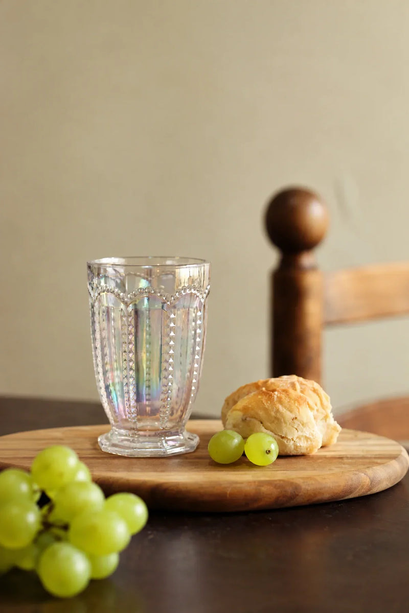 Cathedral Light Iridescent Glass Wine Goblet