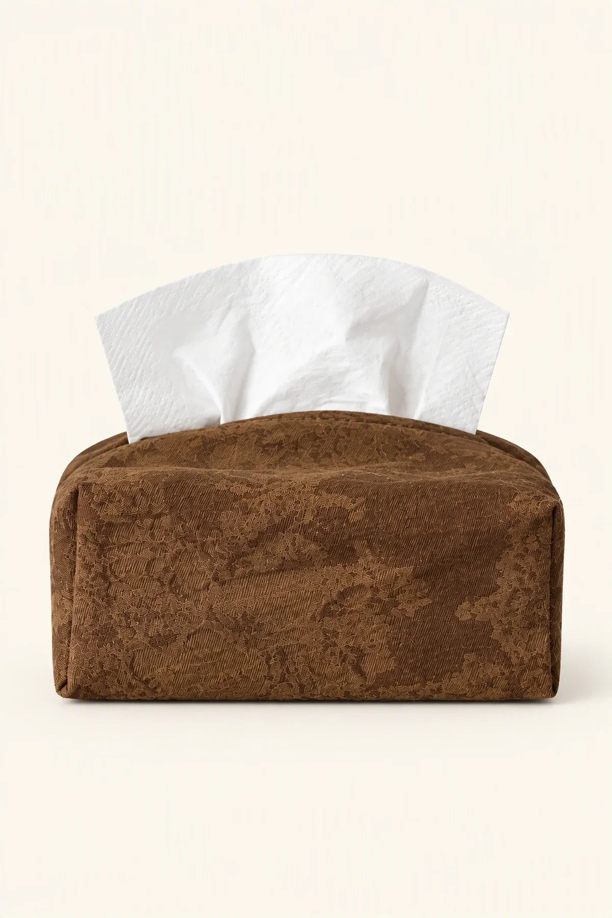 Studio Earth Brown Fabric Tissue Box Cover