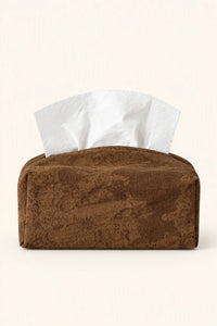 Studio Earth Brown Fabric Tissue Box Cover