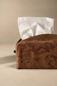 Studio Earth Brown Fabric Tissue Box Cover